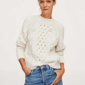 Mango cable knit sweater
